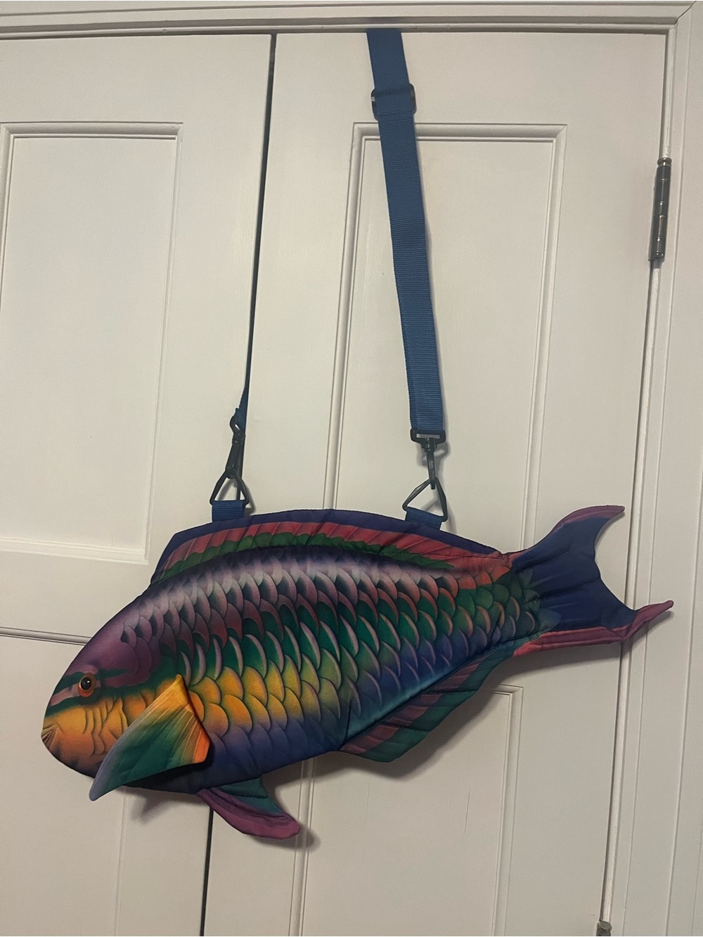 Colorful Multicolor Fish-Shaped Shoulder Bag